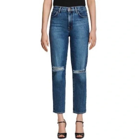 J Brand Jeans J Brand Jules High Rise Straight Leg Jeans In
